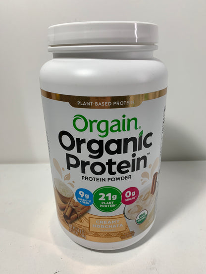 See Desc Orgain USDA Organic Plant Protein Powder Creamy Horchata 2.74-Pounds