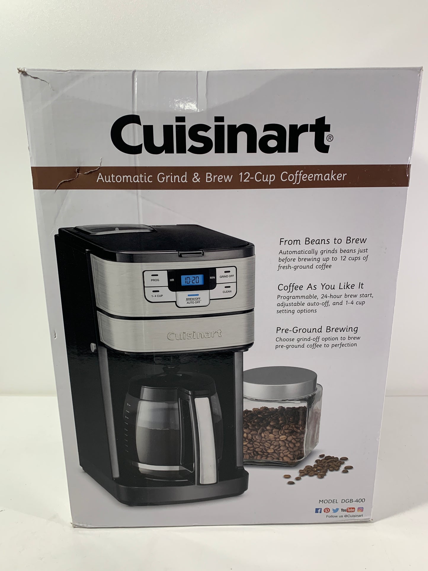 Cuisinart DGB-400 Automatic Grind and Brew 12-Cup Coffeemaker