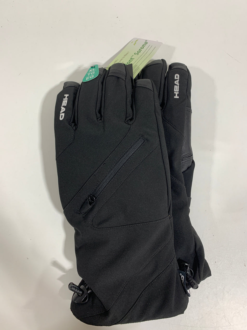 Head Unisex Insulated Ski Glove with Top Zipper Pocket Black Gloves - X Large - *Clothing Shoes & Accessories