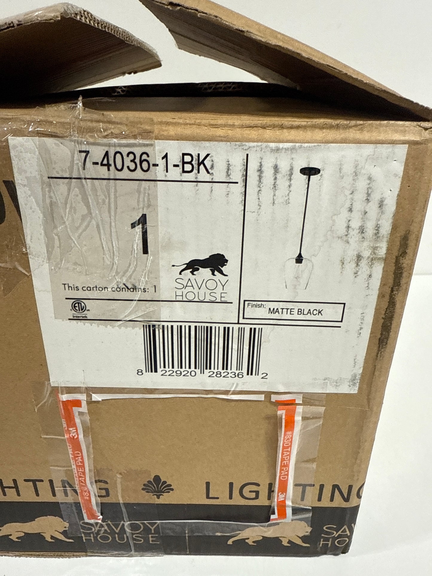 Octave 8 in. W X 10.5 in. H 1-Light Matte Black Pendant Light with Clear Glass Shade