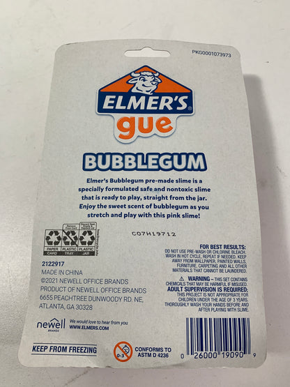 4- Elmer S Premade Slime 4oz-Bubblegum