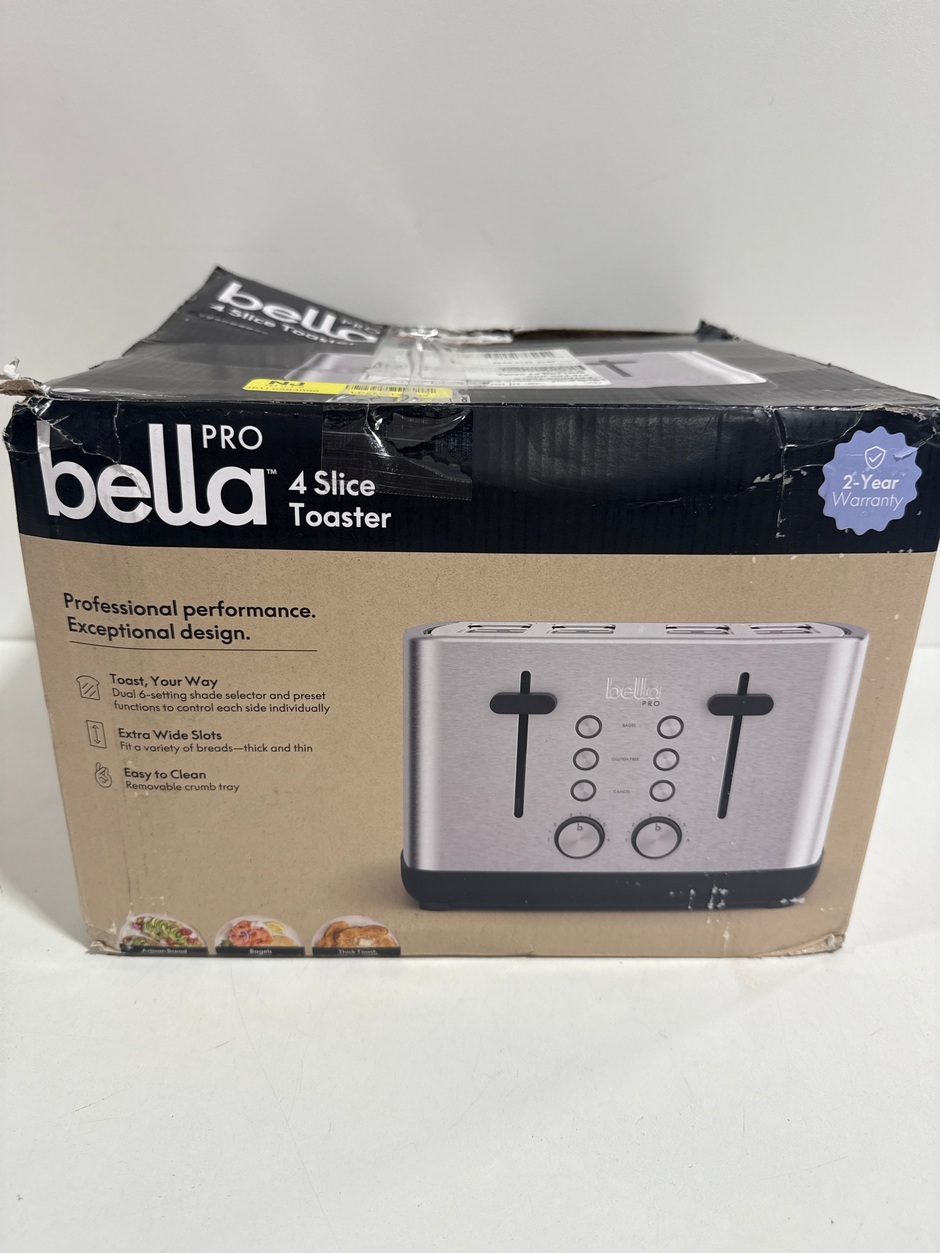 Bella PRO - 4-Slice Toaster with Extra Wide Slots - Stainless Steel - *Kitchen Appliances