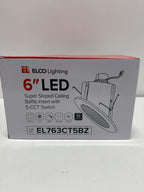 Elco El763ct5 the Slant System 6 Integrated LED Baffle Recessed Trim - Bronze
