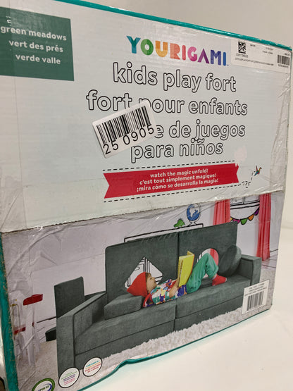 Yourigami Kids Convertible Play Fort Green Meadows