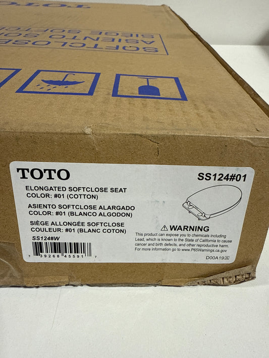TOTO SS124 SoftClose Elongated Toilet Seat Cotton