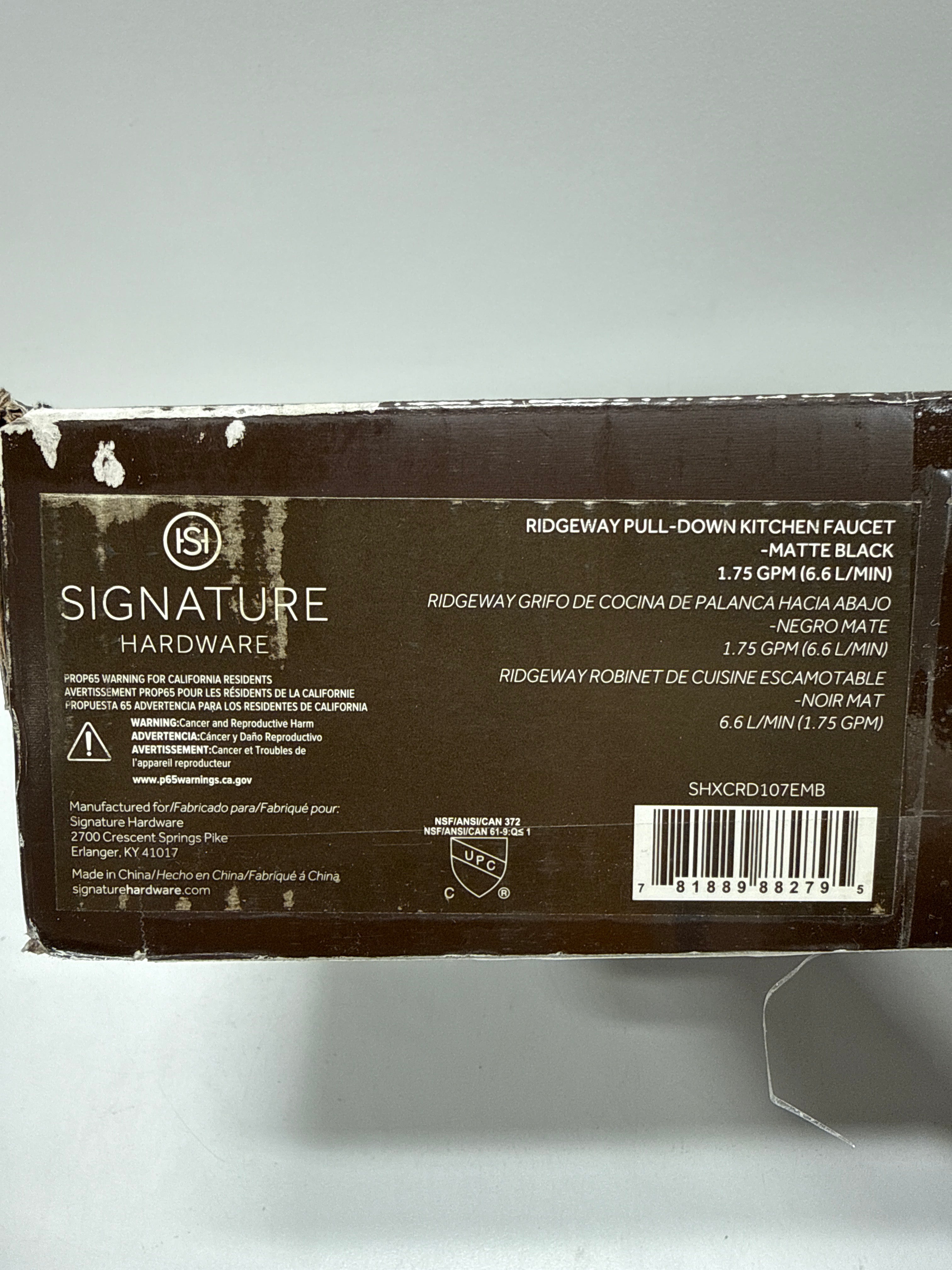 Signature Hardware 951732-S Ridgeway 1.75 GPM Single Hole Pull Down Touchless Kitchen Faucet Matte Black