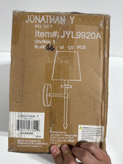 Olivia 6.5 in. 1-Light Brass Gold Modern Midcentury Iron LED Vanity Light