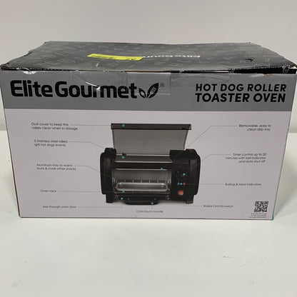Elite Cuisine Hot Dog Roller and Toaster Oven Black