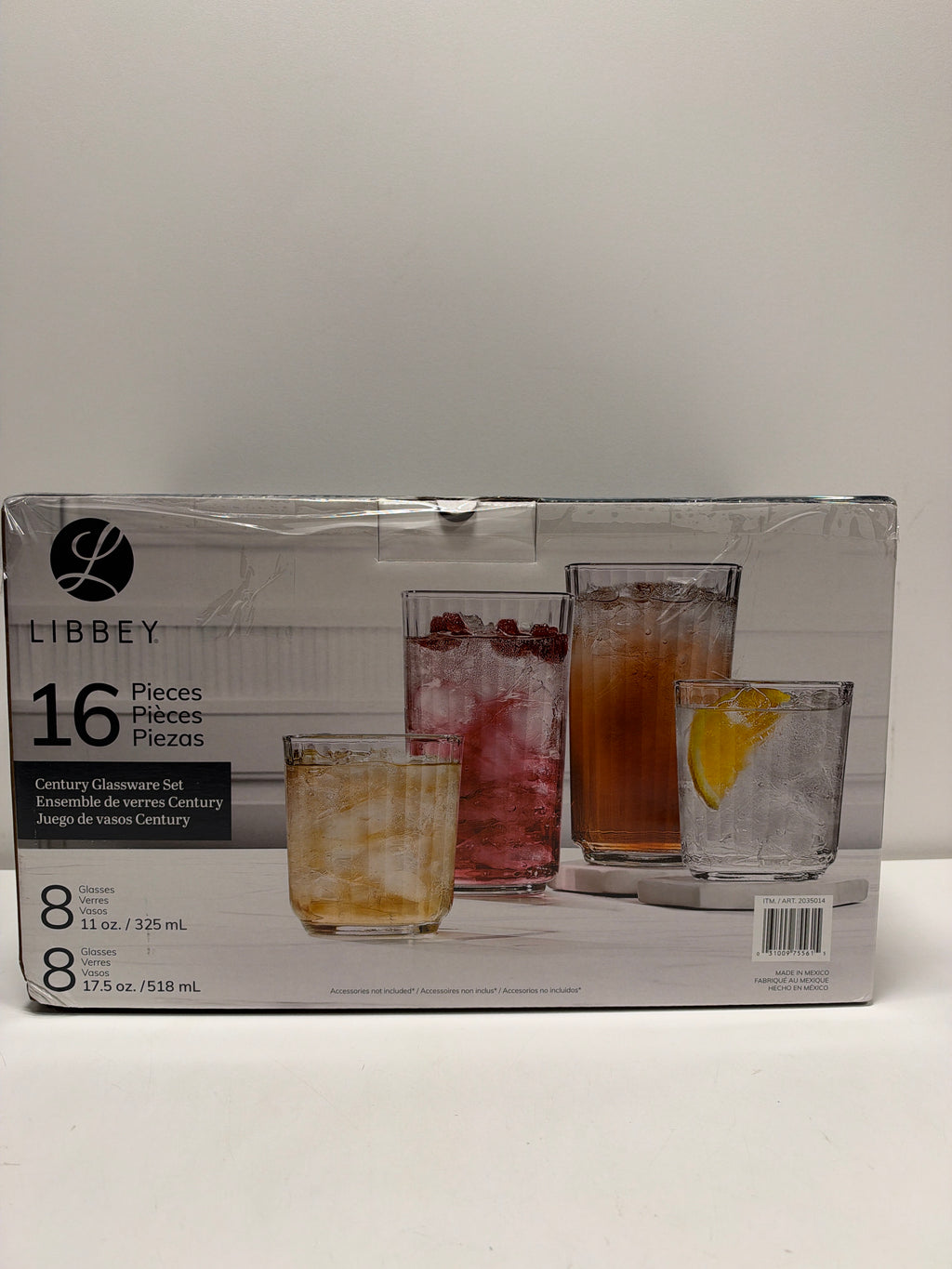 Libbey Century Glass 16-piece Drinkware Set