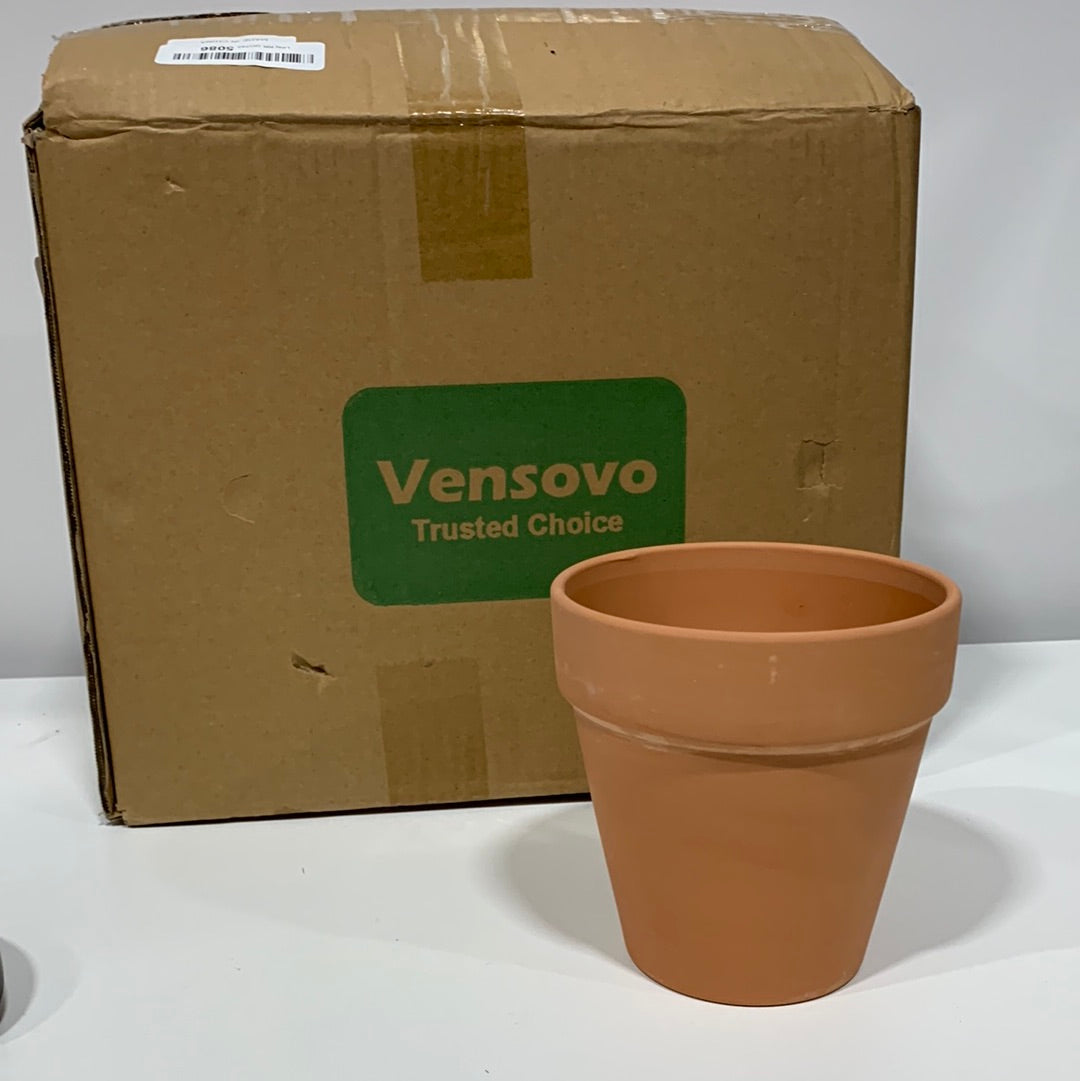 Vensovo Terra Cotta Pots with Saucer - 6 Pack 5 Inch Clay Pot