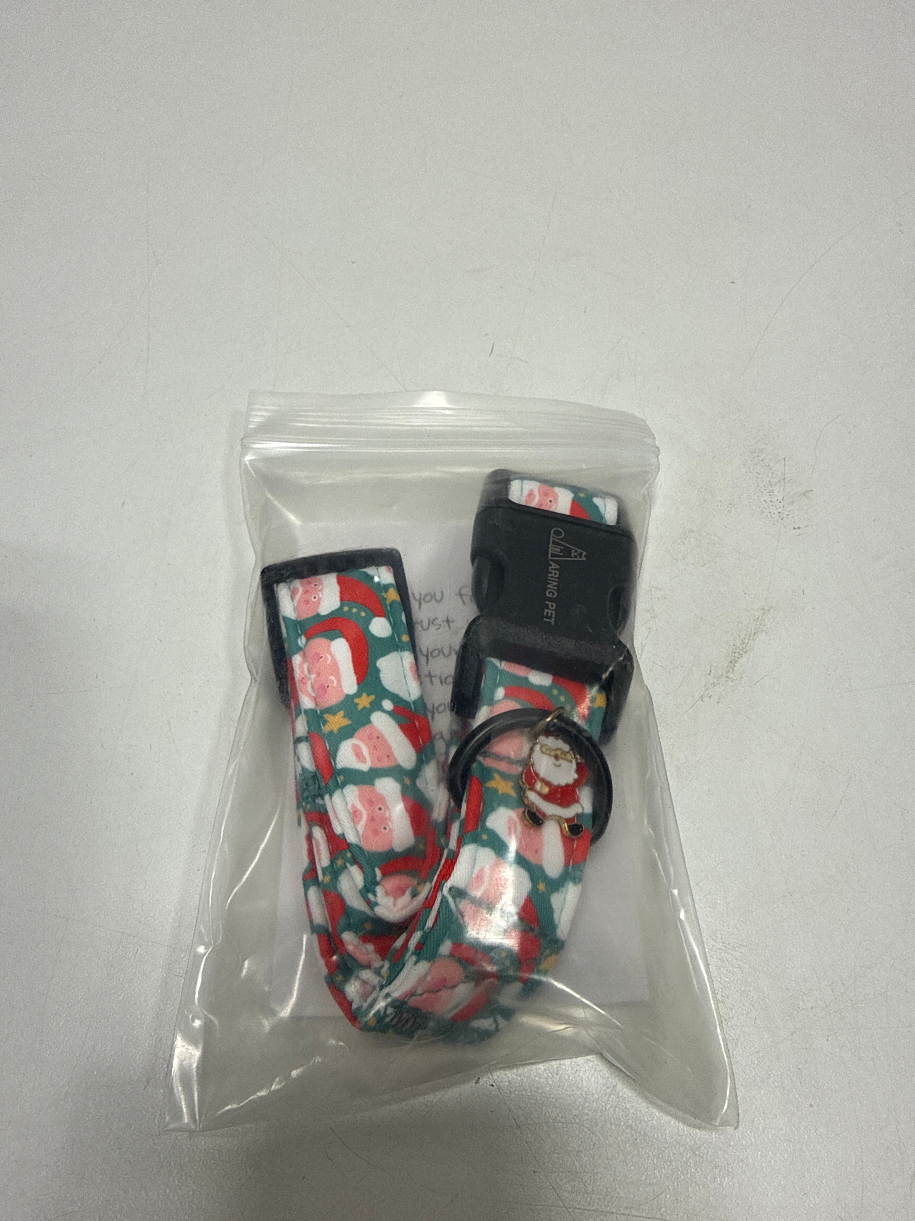 ARING PET Christmas Dog Collar-Cute Green Santa Claus Dog Collars Adjustable Christmas Pet Collars Puppy Collar
