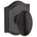 Baldwin PVELLTAR112 Reserve Privacy Ellipse with Traditional Arch Rose in Aged Bronze Finish