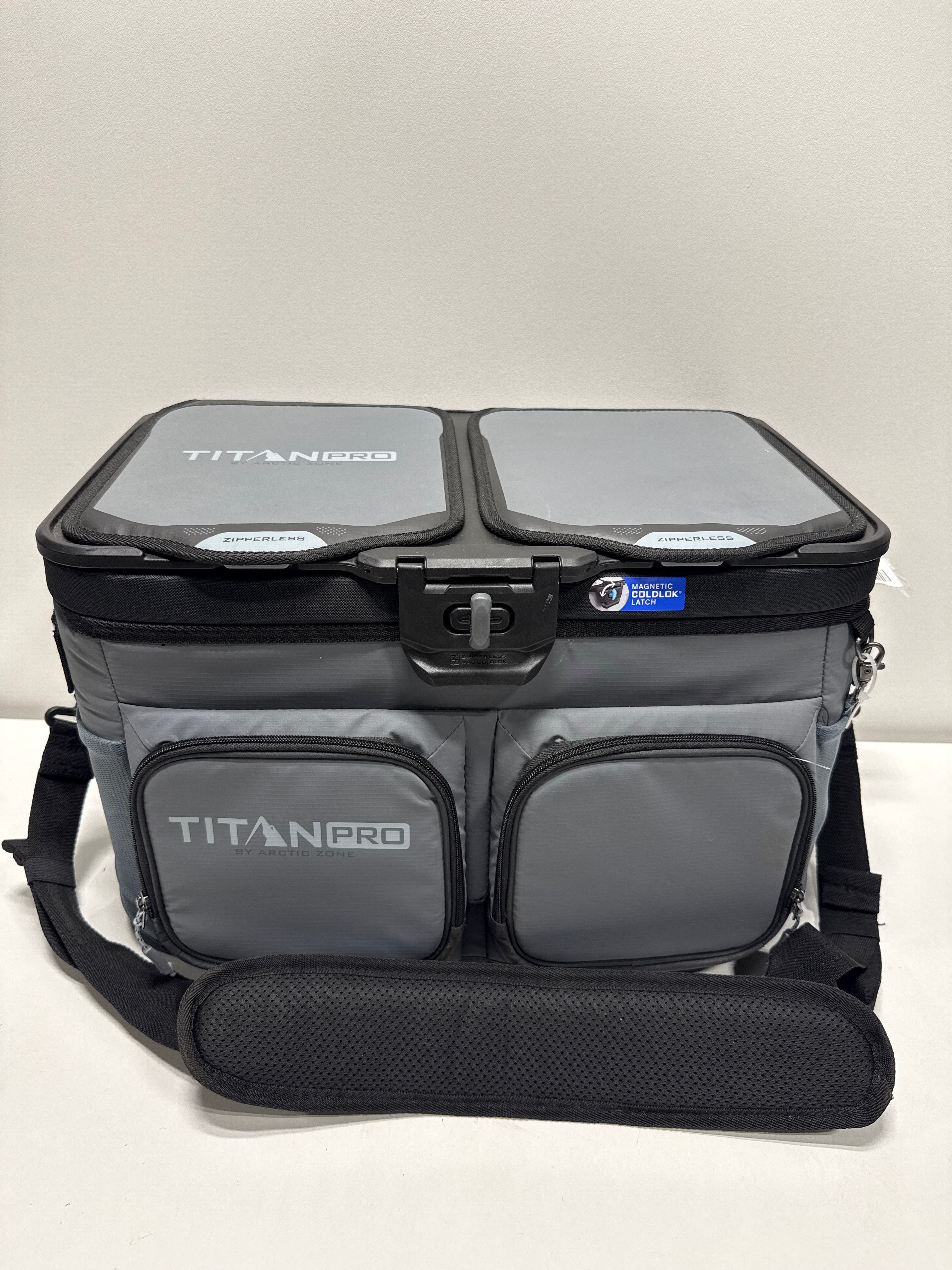 Defect Titan PRO by Arctic Zone 48 Can Zipperless Cooler with Magnetic Lid Insulated Soft Cooler with Custom Storage Liners