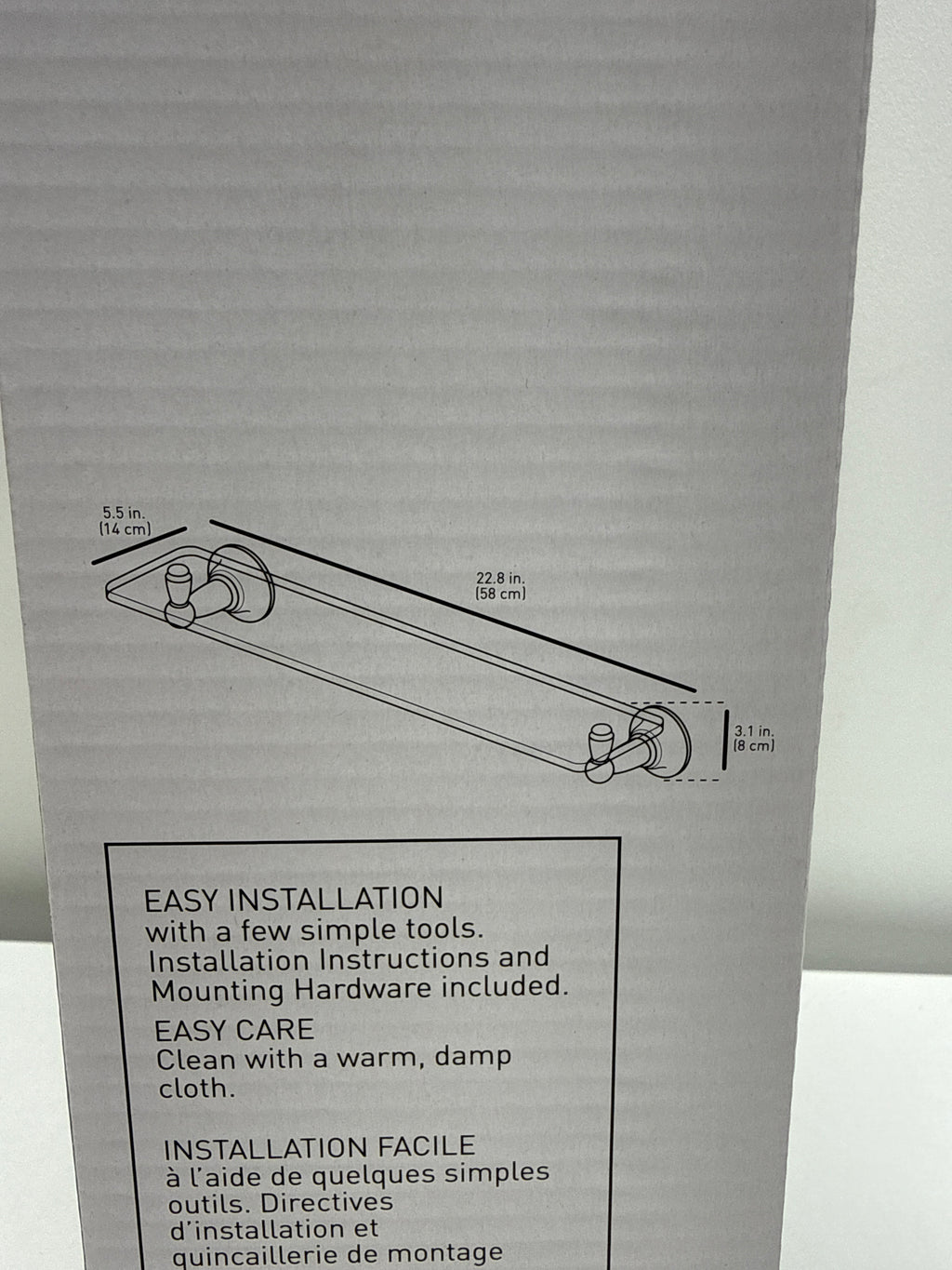Moen Sage 22 in. W Glass Bath Shelf in Spot Resist Brushed Nickel