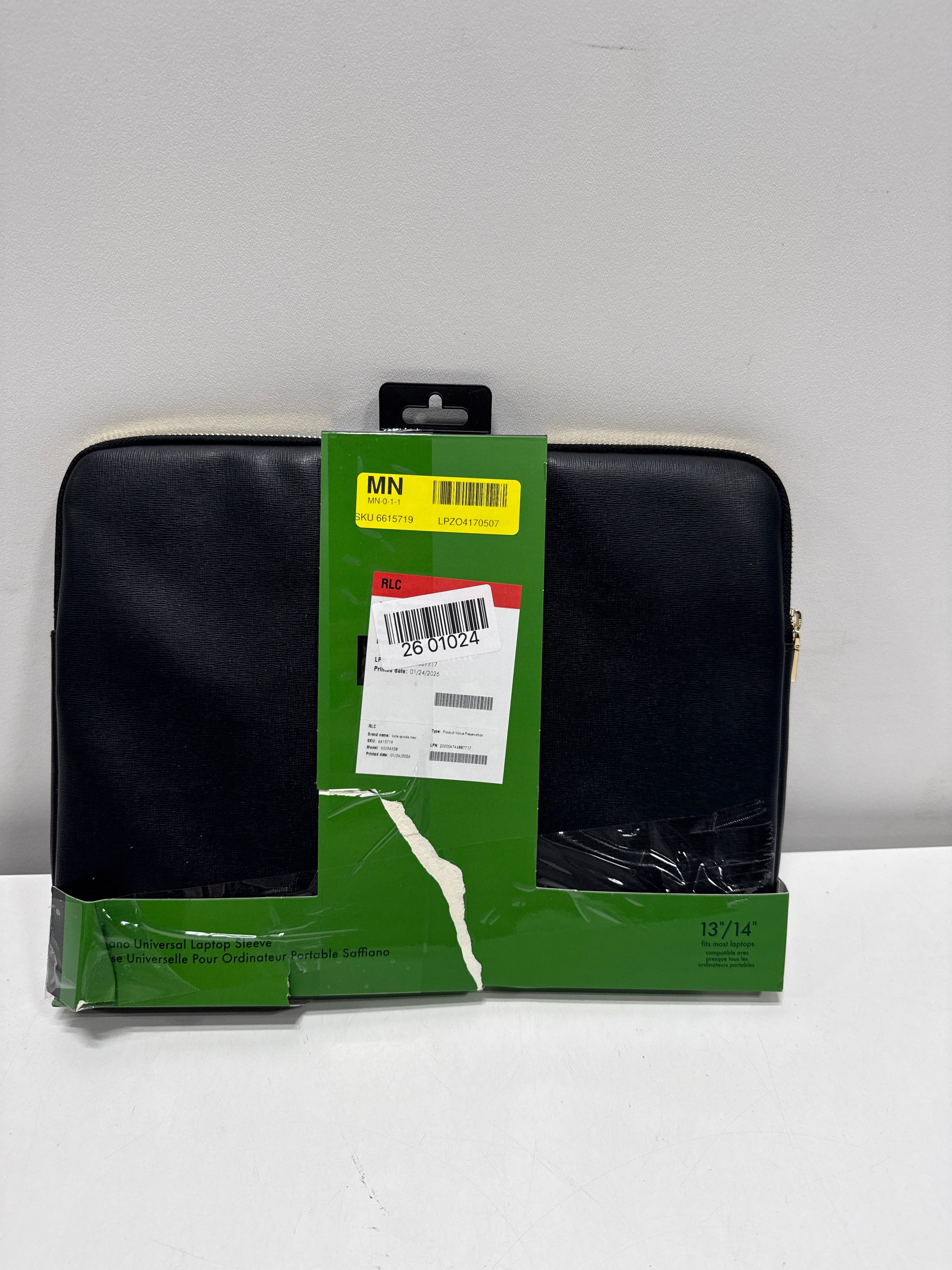 Kate Spade New York Black Saffiano Sleeve - Laptop Sleeve 14"