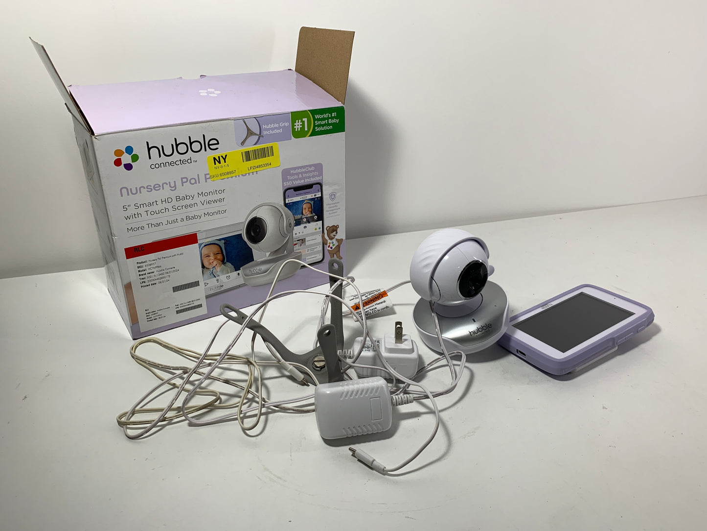 Hubble Connected - Nursery Pal Premium with Hubble Grip 5" HD Smart Baby Monitor with Pan, Tilt, Zoom