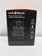Link2Home Wireless Charging Pop up Outlet with USB 3 Outlets Black