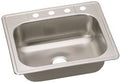 Elkay DSE12522 Dayton 25’’ Drop in Single Basin Stainless Steel Kitchen Sink 4 Faucet Holes Sinks Kitchen Sinks