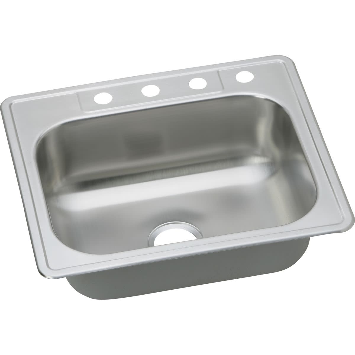 Elkay Dayton Stainless Steel 25" x 22" x 8-1/16", MR2-Hole Single Bowl Drop-in Sink