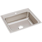 Elkay LR2521 Lustertone 25’’ Drop In Single Basin Stainless Steel Kitchen Sink - 1 Faucet Hole - *Plumbing