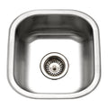 Houzer Club 17 in Stainless Steel Undermount 8 in Deep Single Bowl Bar Sink with Strainer - MS-1708-1 - *Plumbing