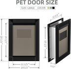 Classicmacher Large Dog Door for Door Heavy Duty Dog Door with Aluminum Frame and Telescoping Tunnel Single Magnetic
