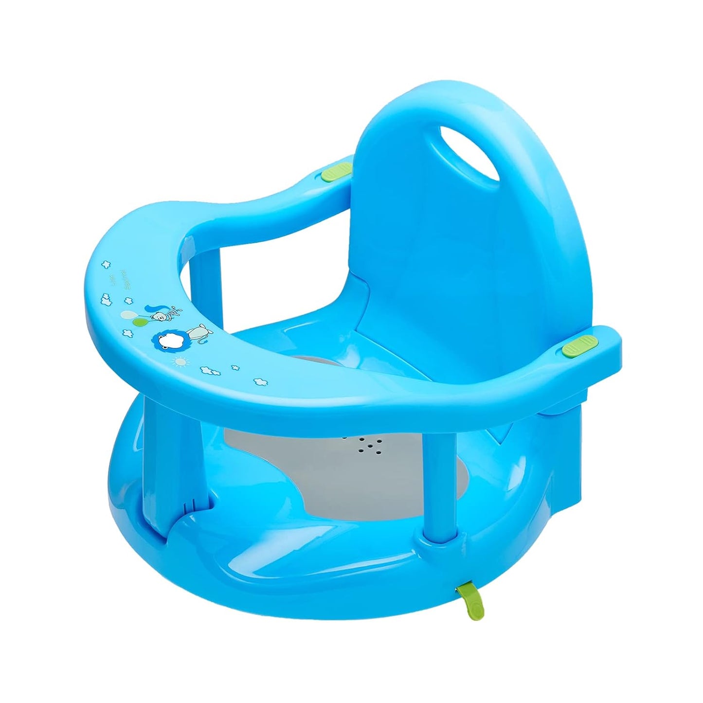 Foldable Baby Bathtub Seat, Non-Slip Newborn Infant Baby Bath Chair for Bathtub, Cute Shape Baby Bath Seat Baby Shower Chairs for Tub Sitting up, Surround Bathroom Seats for Baby 6-18 Months Blue