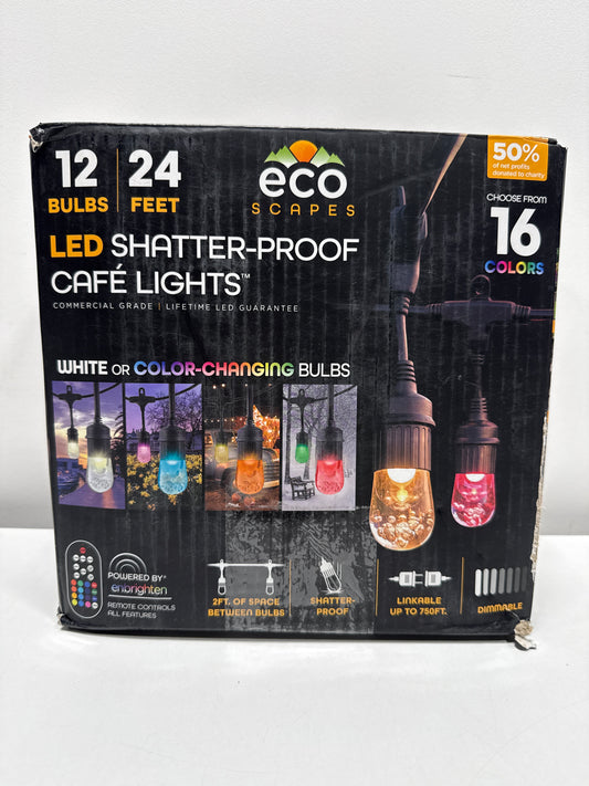 EcoScapes 24 ™ LED Color-Changing Caf © String Lights (12 Bulbs) by Enbrighten