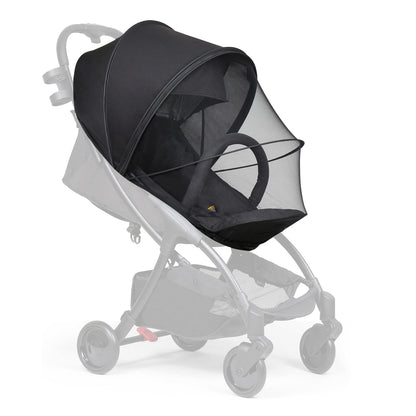 Beberoad Love Universal Stroller Sunshade & Mosquito Net 2-in-1 Stroller Cover UV Protection with 2-Way Zipper (Black)