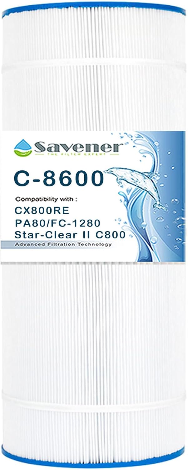 Pool Filter Compatible with CX800RE, C-8600, Star-Clear II C800, PA80, FC-1280, 75sq.ft, 4 Pack
