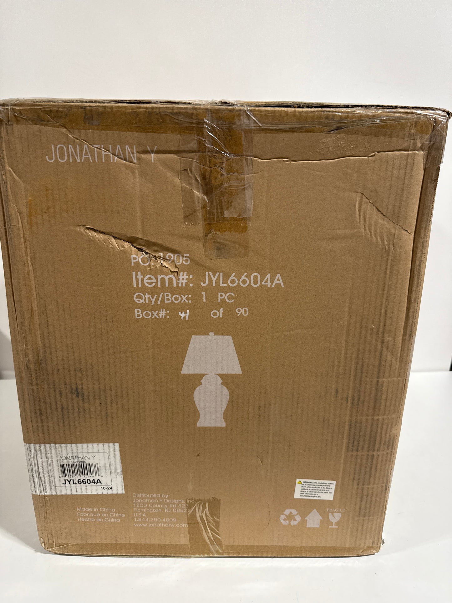 Naiyou 29.5 in. Ceramic Cream Classic Traditional LED Lamp Table Lamp