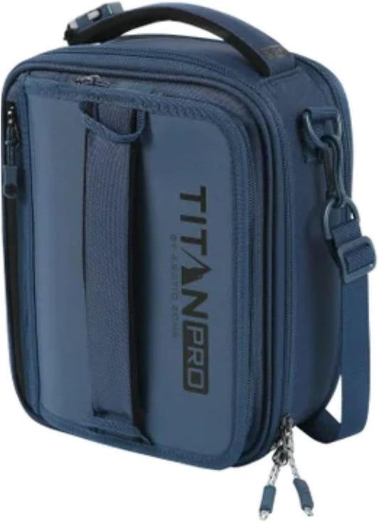 Titan PRO Expandable Lunch Box by Arctic Zone & Leak-Proof Bento, Keeps Food Cold Up to 6 Hours (Blue)