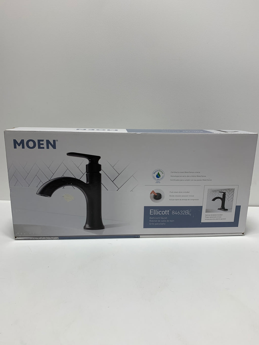Moen Ellicott Single Handle Bathroom Faucet Matte Black Finish