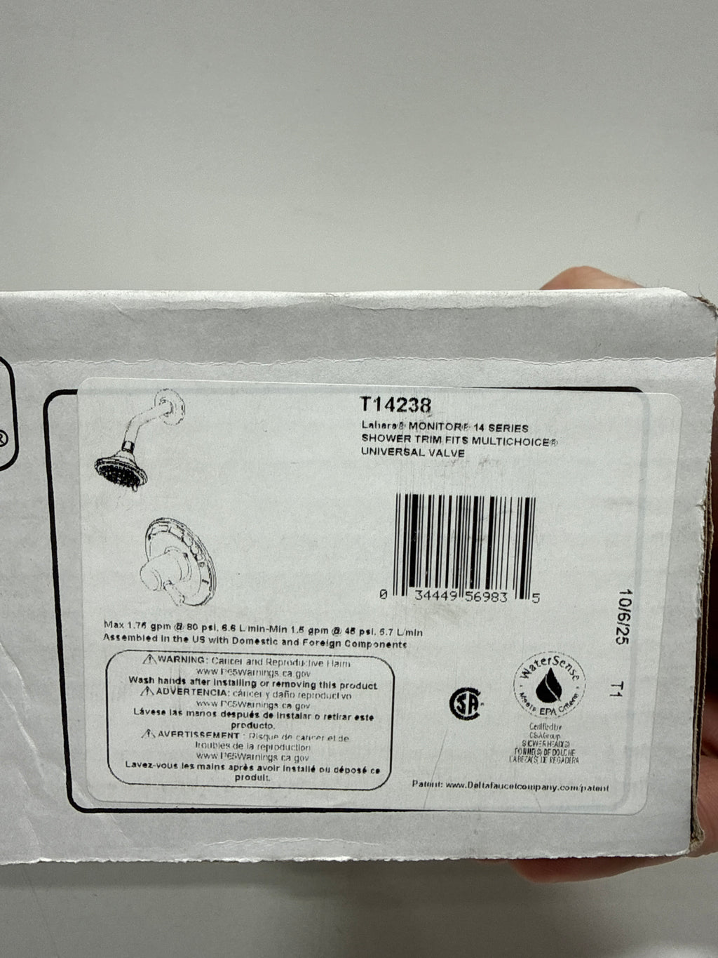 Delta Lahara Monitor 14 Series Single Function Pressure Balanced Shower Only - Less Rough-In Valve Model: T14238