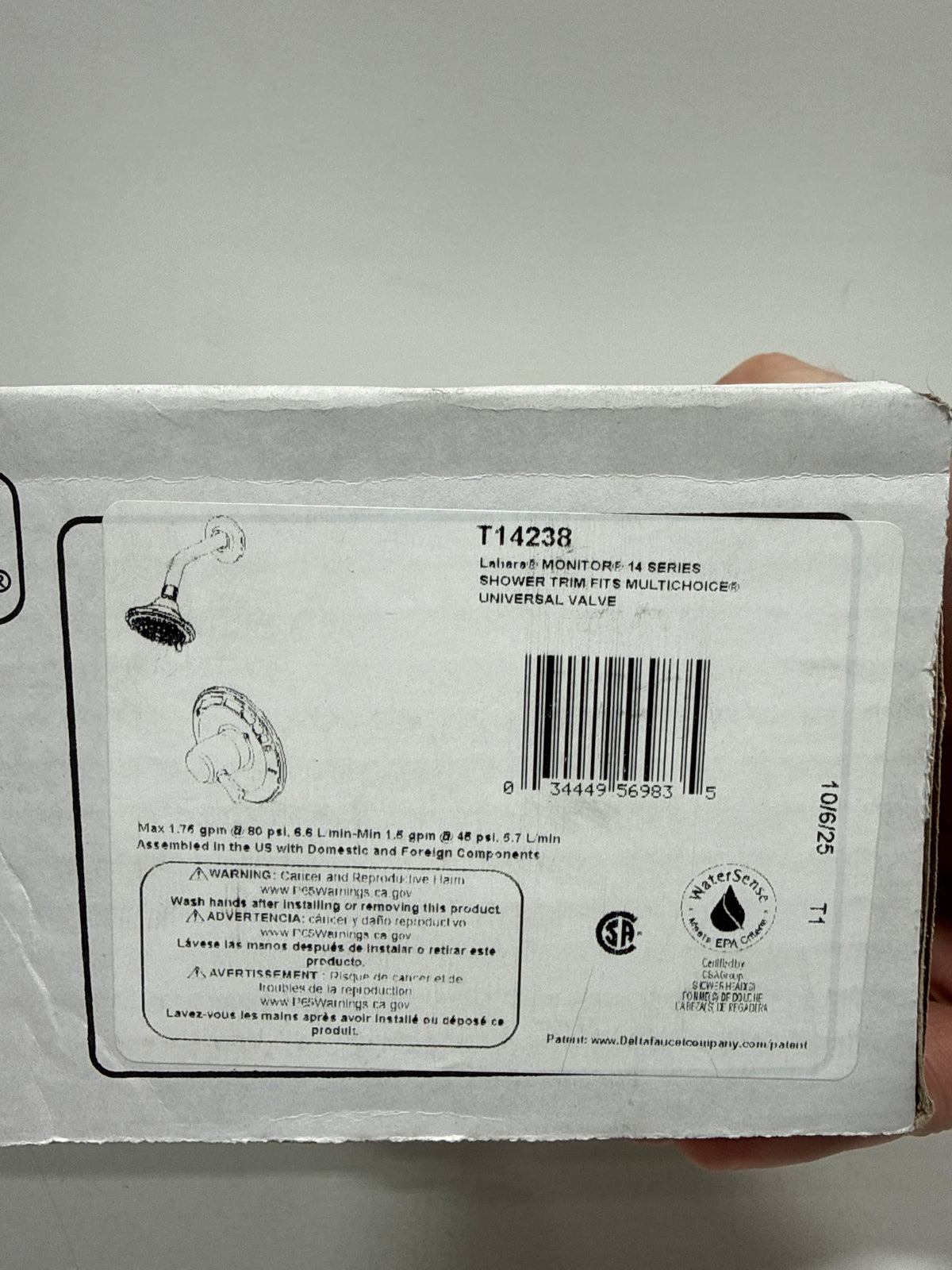 Delta Lahara Monitor 14 Series Single Function Pressure Balanced Shower Only - Less Rough-In Valve Model: T14238