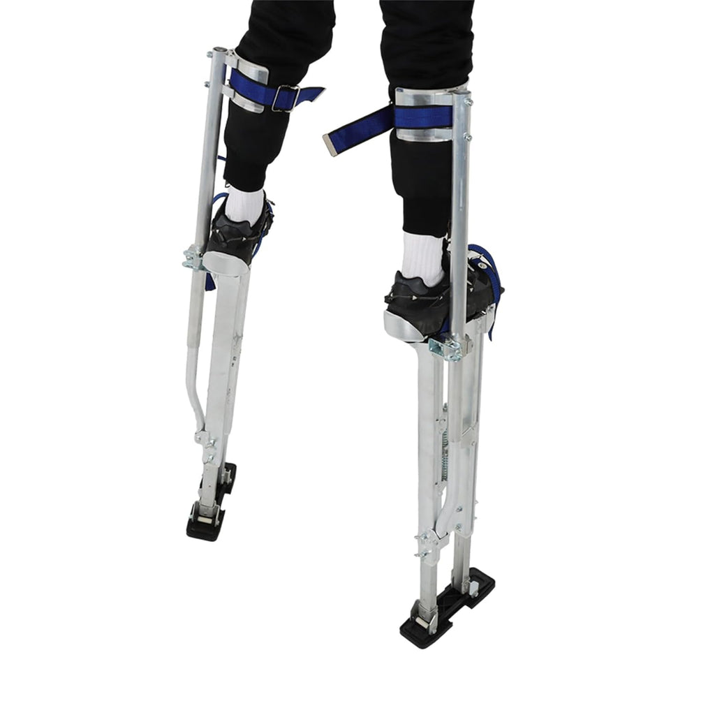 Adjustable Drywall Stilts 36-48 Inch Aluminum Alloy Stilts for Painting or Cleaning Silver - *Commercial
