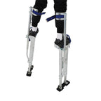 Adjustable Drywall Stilts 36-48 Inch Aluminum Alloy Stilts for Painting or Cleaning Silver - *Commercial
