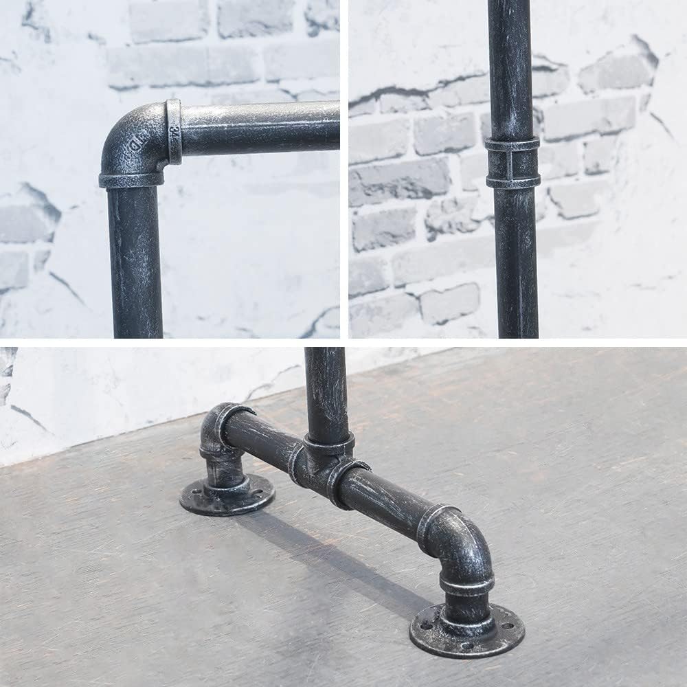 Industrial Pipe Clothing Rack 59in,Clothes Racks for Hanging Clothes,Heavy Duty Display Garment Rack