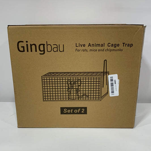 Gingbau 2-Pack Rat Traps Humane Live Chipmunk Cage Traps