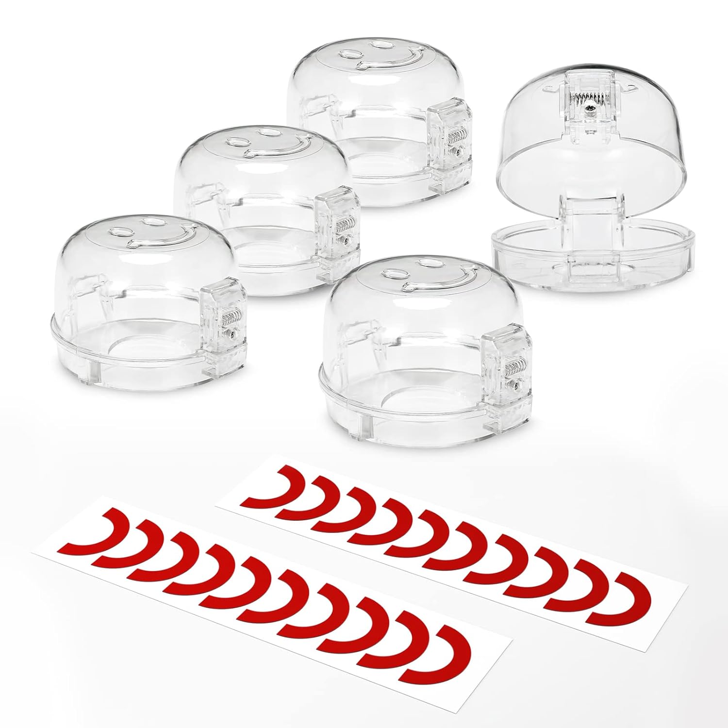 Mom’s Choice Gold Awards Winner - Stove Knob Covers for Child Safety (5 + 1 Pack) Double-Key Design and Upgraded