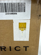Living District Ronnie 1-Light Iron & Glass Bath Sconce in Brass/Clear