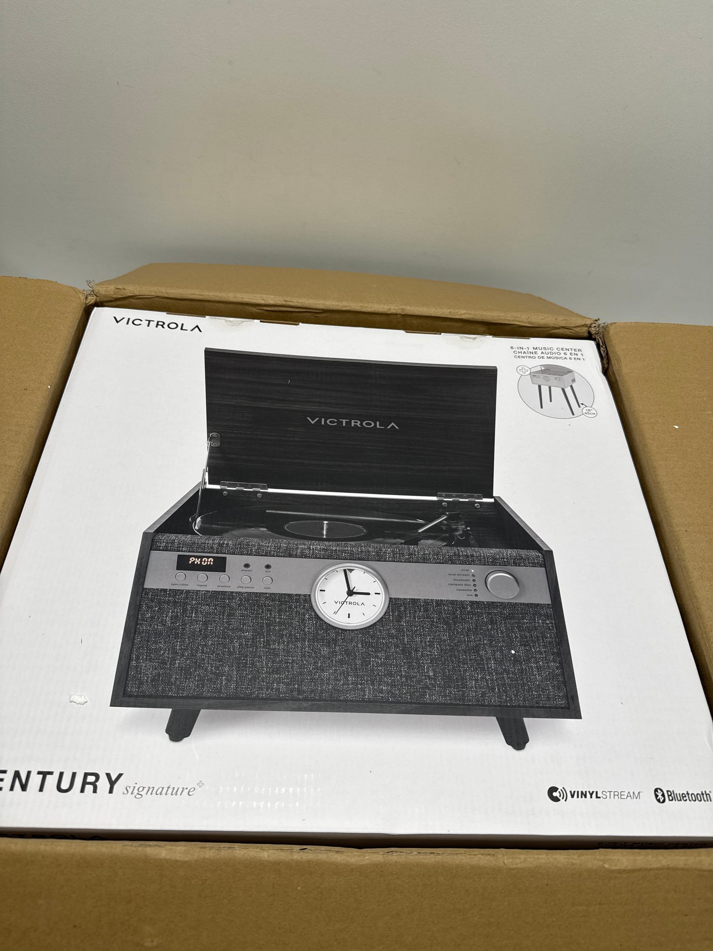 Victrola - Century Signature 6-in-1 Music Center - Black