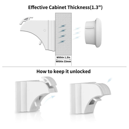 Child Safety Magnetic Cabinet Locks(20 Locks + 3 Keys), Baby Proof, No Tools Or Screws Needed - Norjews