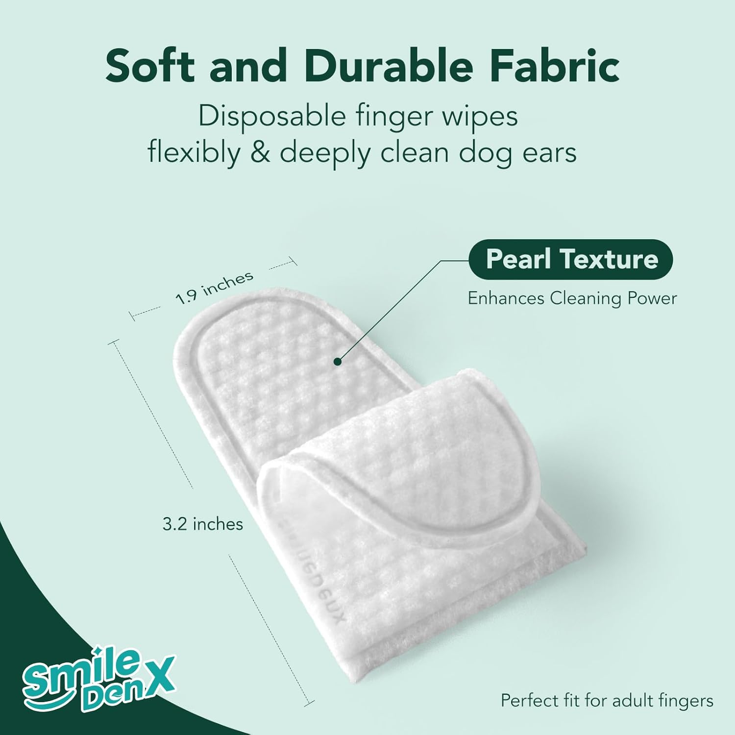 SmileDenX Dog Ear Cleaner Wipes - Dog Ear Infection Treatment Fast Relief from Ear Itching and Inflammation Cat Ear