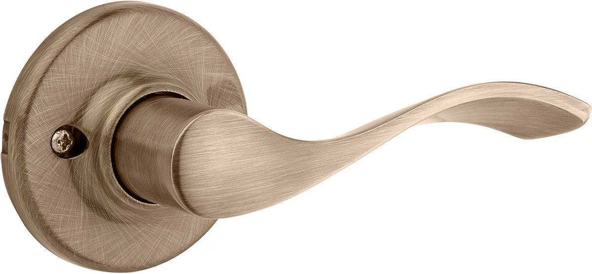 Kwikset 488BL-RH Balboa Right Handed Non-Turning One-Sided Dummy Door Lever Antique Brass