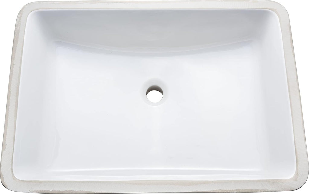 PROFLO PF2114UA Norris 22-13/16’’ Rectangular Vitreous China Undermount Bathroom Sink with Overflow - White - *Plumbing