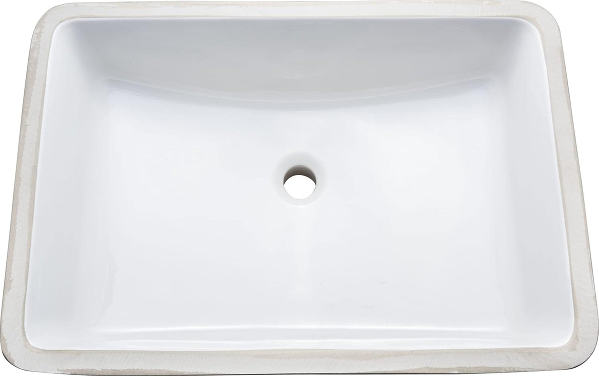 PROFLO PF2114UA Norris 22-13/16’’ Rectangular Vitreous China Undermount Bathroom Sink with Overflow - White - *Plumbing