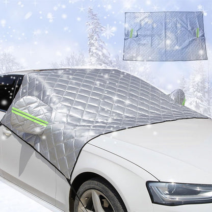 Car Windshield Snow Cover with Side Mirror Covers - Three-Sided Anti-Freeze Design, Super Thick Four-Layer Construction for Snow, Sunshade, and Heat Insulation All Weather (57 * 91 inch, Fits Sedans)