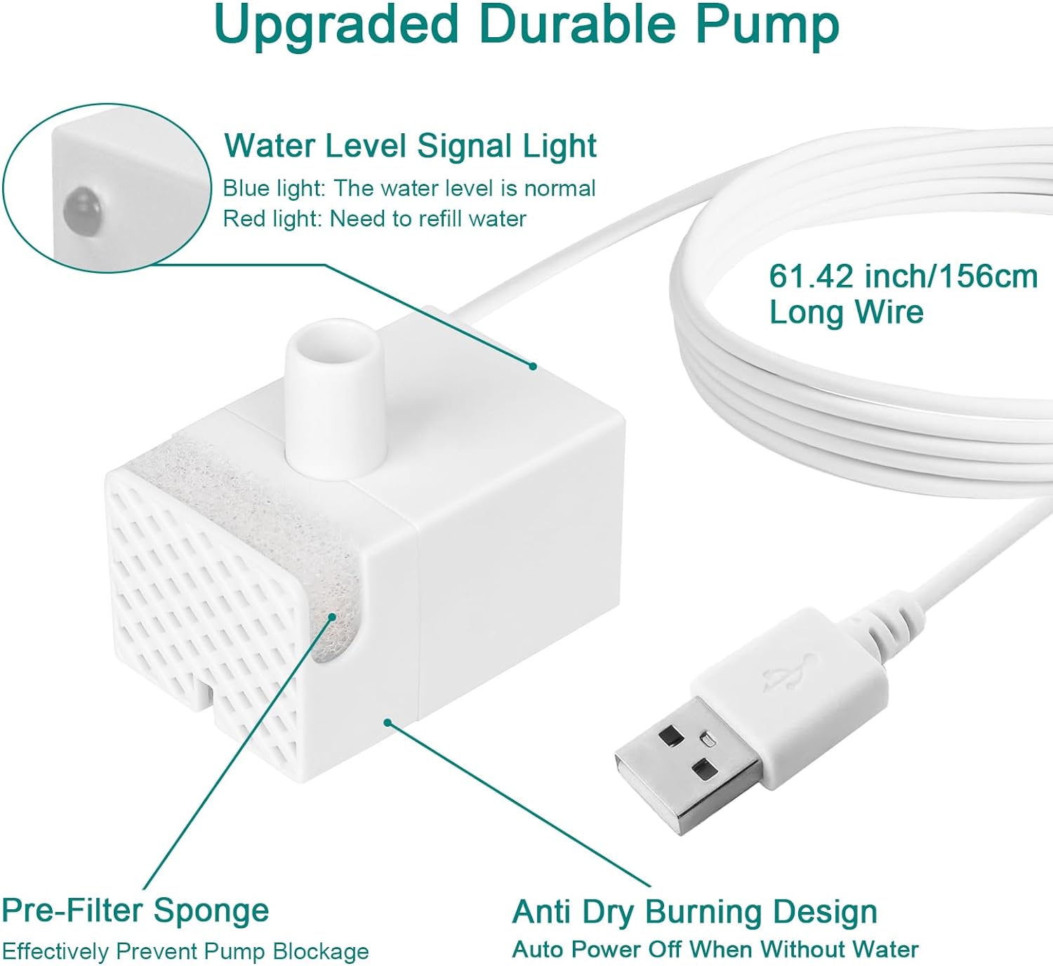 Dog Water Fountain 2.1GAL/270oz/8L Pet Cat Water Fountain Dog Water Fountain Bowl for Extra Large,Medium,Small Dogs