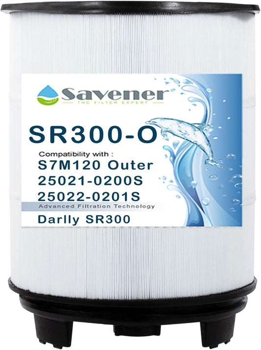 S7M120 System 3 Outer Pool Filter Compatible with 25021-0200S & 25022-0201S, Replacement for Sta-Rite System 3, SR300 Pool Filter Cartridge, 200 Sq.Ft. Filtration Area